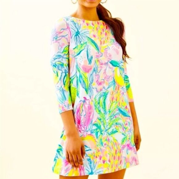 Lilly Pulitzer UPF Sophie Dress Tropical Storm XXS - Picture 2 of 16